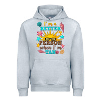 Heather Grey i m a better person when i m tan Urban Hoodie - texasbilliewilder