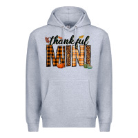 Heather Grey thankful mini Premium Hoodie - texasbilliewilder