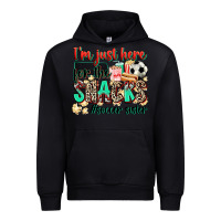 Black i'm just here for the snacks #soccer sister Urban Hoodie - Zillion Design Studio
