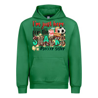 Emerald i'm just here for the snacks #soccer sister Urban Hoodie - Zillion Design Studio