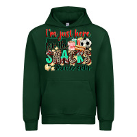 Forest Green i'm just here for the snacks #soccer sister Urban Hoodie - Zillion Design Studio