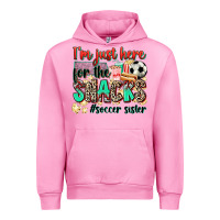 Fuchsia Pink i'm just here for the snacks #soccer sister Urban Hoodie - Zillion Design Studio