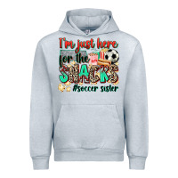 Heather Grey i'm just here for the snacks #soccer sister Urban Hoodie - Zillion Design Studio