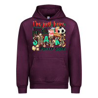 Mauve Wine i'm just here for the snacks #soccer sister Urban Hoodie - Zillion Design Studio
