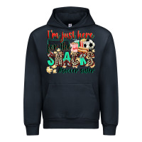 Navy i'm just here for the snacks #soccer sister Urban Hoodie - Zillion Design Studio