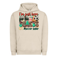 Pigment French Oak i'm just here for the snacks #soccer sister Urban Hoodie - Zillion Design Studio