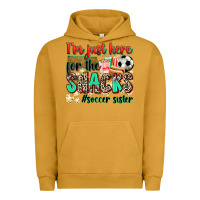 Pigment Peanut Butter i'm just here for the snacks #soccer sister Urban Hoodie - Zillion Design Studio
