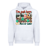 White i'm just here for the snacks #soccer sister Urban Hoodie - Zillion Design Studio