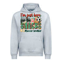 Heather Grey i'm just here for the snacks #soccer  brother Urban Hoodie - Zillion Design Studio