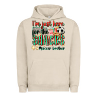 Pigment French Oak i'm just here for the snacks #soccer  brother Urban Hoodie - Zillion Design Studio