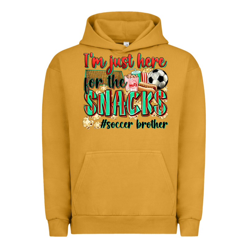 I'm Just Here For The Snacks #soccer  Brother Urban Hoodie by Zillion Design Studio | Teevron