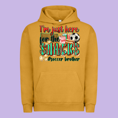 I'm Just Here For The Snacks #soccer  Brother Urban Hoodie Designed By Zillion Design Studio