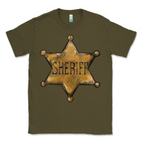 Army Green sheriff star Classic Tee - BarkalooDesign