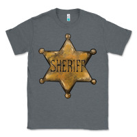 Charcoal Heather sheriff star Classic Tee - BarkalooDesign