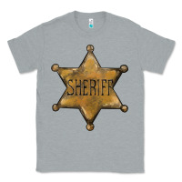 Heather Grey sheriff star Classic Tee - BarkalooDesign