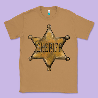 Sheriff Star Classic Tee Designed By Barkaloodesign