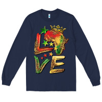 Navy juneteenth love Long Sleeve Tee - BarkalooDesign