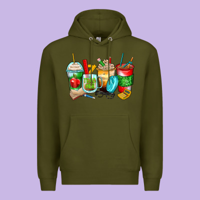 Teacher Coffee Cups Premium Hoodie Designed By Zillion Design Studio