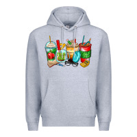 Heather Grey teacher coffee cups Premium Hoodie - Zillion Design Studio
