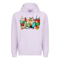 Lilac teacher coffee cups Premium Hoodie - Zillion Design Studio