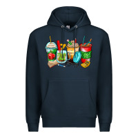 Navy teacher coffee cups Premium Hoodie - Zillion Design Studio