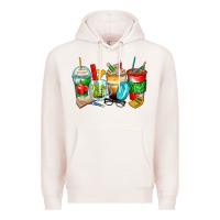 Pale Pink teacher coffee cups Premium Hoodie - Zillion Design Studio