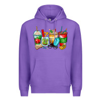 Purple teacher coffee cups Premium Hoodie - Zillion Design Studio