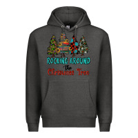 Charcoal Heather rocking around the christmas tree, Rocking, Around The, Christmas Tree Premium Hoodie - RanaPortraitStore