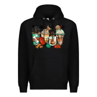 Black dog coffee cups Premium Hoodie - Zillion Design Studio