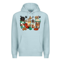 Blue Mist dog coffee cups Premium Hoodie - Zillion Design Studio
