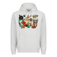 Dove Grey dog coffee cups Premium Hoodie - Zillion Design Studio
