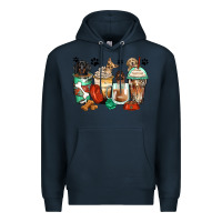 Navy dog coffee cups Premium Hoodie - Zillion Design Studio