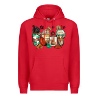 Red dog coffee cups Premium Hoodie - Zillion Design Studio