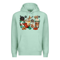 Seafoam dog coffee cups Premium Hoodie - Zillion Design Studio