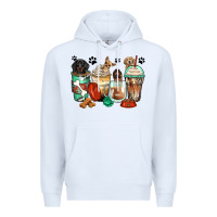 White dog coffee cups Premium Hoodie - Zillion Design Studio