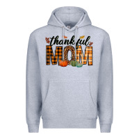Heather Grey thankful mom Premium Hoodie - texasbilliewilder