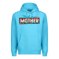 Ocean Blue tired as a mother Premium Hoodie - texasbilliewilder