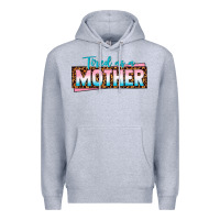 Heather Grey tired as a mother Premium Hoodie - texasbilliewilder