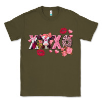 Army Green Xoxo Baby Cow Valentine's Day Classic Tee - FaDigitalArtStudio