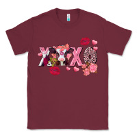 Burgundy Xoxo Baby Cow Valentine's Day Classic Tee - FaDigitalArtStudio