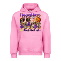 Fuchsia Pink i'm just here for the snacks #basketball sister Urban Hoodie - Zillion Design Studio