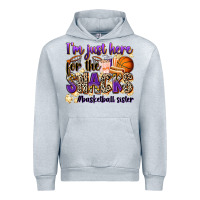 Heather Grey i'm just here for the snacks #basketball sister Urban Hoodie - Zillion Design Studio