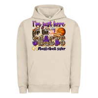 Pigment French Oak i'm just here for the snacks #basketball sister Urban Hoodie - Zillion Design Studio