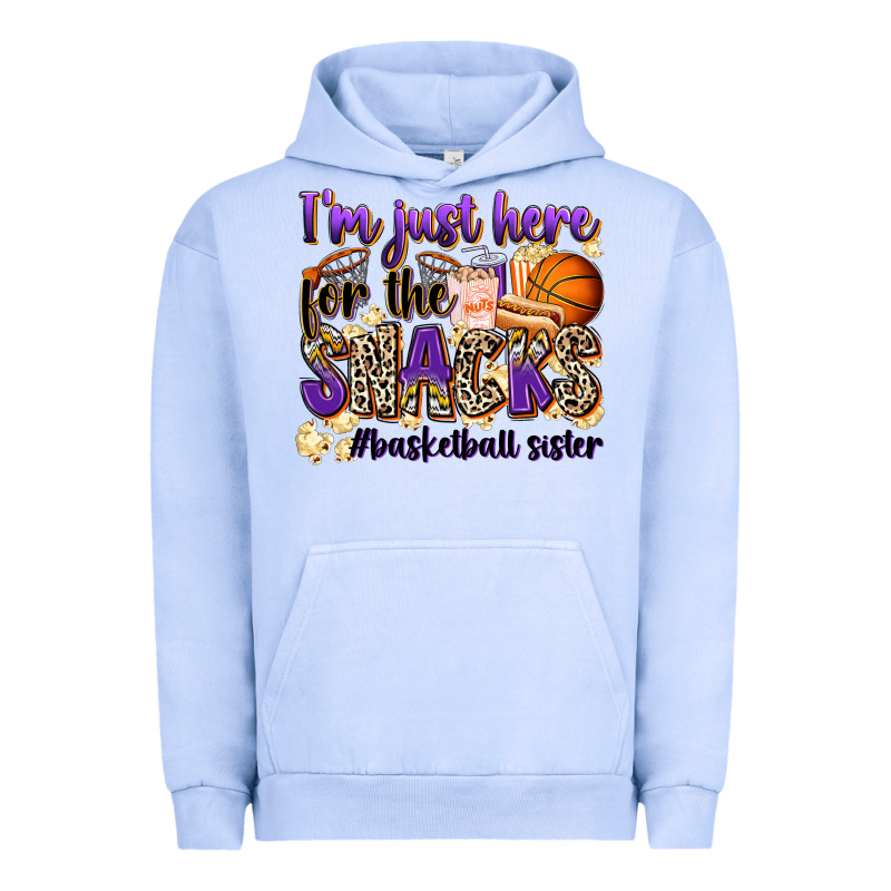 I'm Just Here For The Snacks #basketball Sister Urban Hoodie by Zillion Design Studio | Teevron