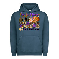Pigment Midnight Navy i'm just here for the snacks #basketball sister Urban Hoodie - Zillion Design Studio