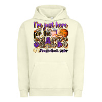 Pigment Pistachio i'm just here for the snacks #basketball sister Urban Hoodie - Zillion Design Studio