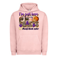 Pigment Salmon i'm just here for the snacks #basketball sister Urban Hoodie - Zillion Design Studio