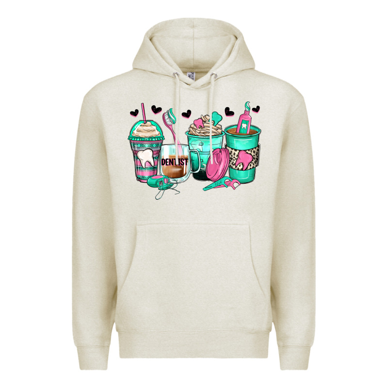 Dentist Coffee Cups Premium Hoodie by Zillion Design Studio | Teevron
