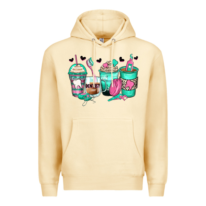 Dentist Coffee Cups Premium Hoodie by Zillion Design Studio | Teevron