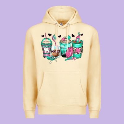 Dentist Coffee Cups Premium Hoodie Designed By Zillion Design Studio